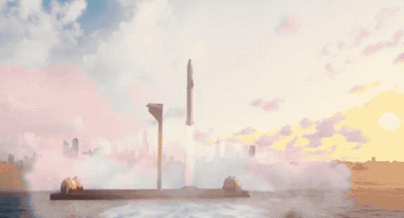 SpaceX将为漂浮在月球和火星上的火箭以及高超音速地球旅行建造浮动太空港